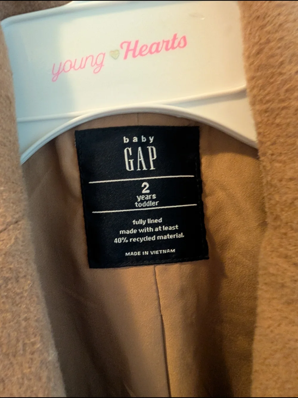 GAP Kids Tan Peacoat